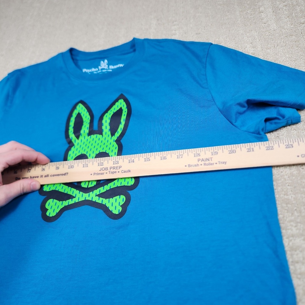Psycho Bunny Shirt Men 6 Jordan Mesh Tee Blue Pima Cotton Wealth NEW - Picture 5 of 12